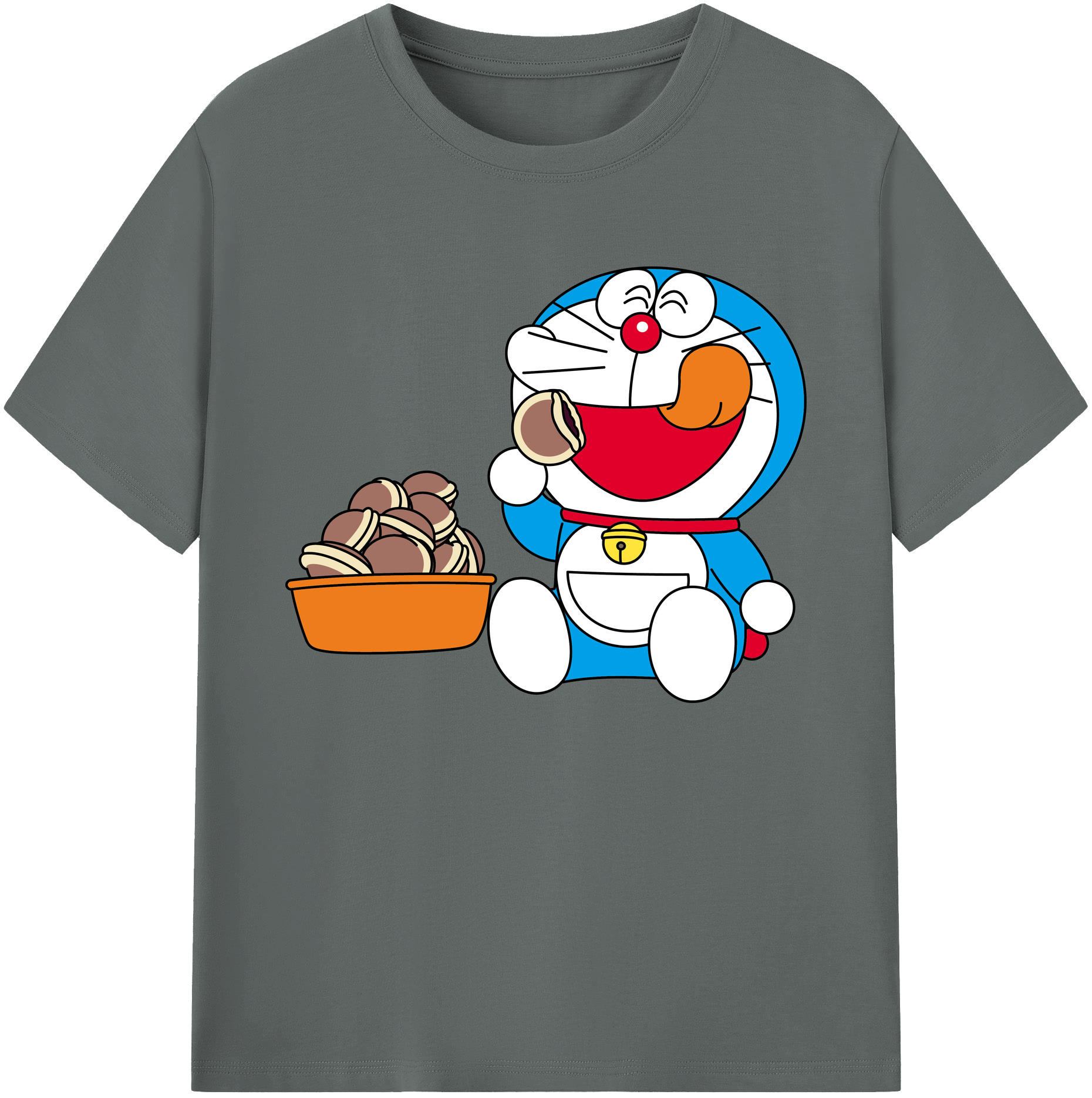 （画像用） ドラえもん Doraemon 綿100％ メンズ半袖Tシャツ｜肌触りやわらか＆通気性
